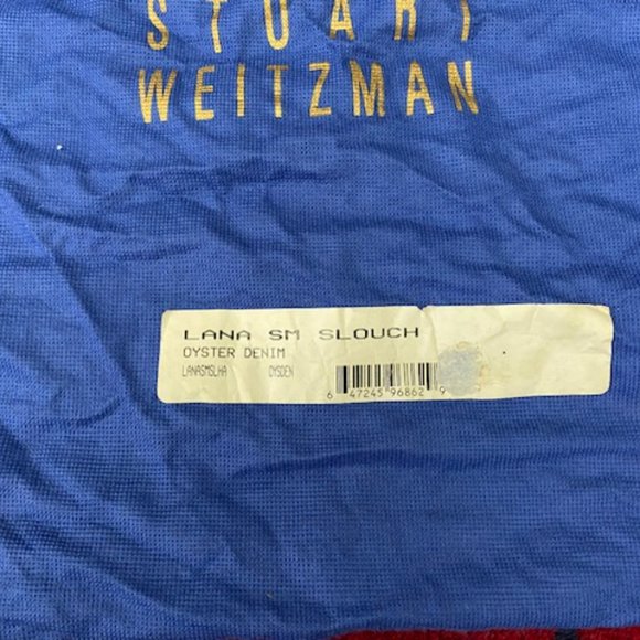 Vintage STUART WEITZMAN * Gray & SILVER Satchel PURSE + logo DUSTBAG * pockets - Picture 16 of 16